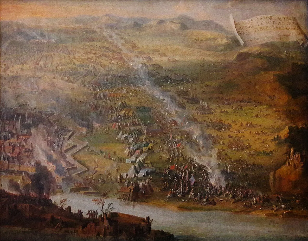 1683 Viyana Kuşatması'nı betimleyen panoramik savaş tablosu