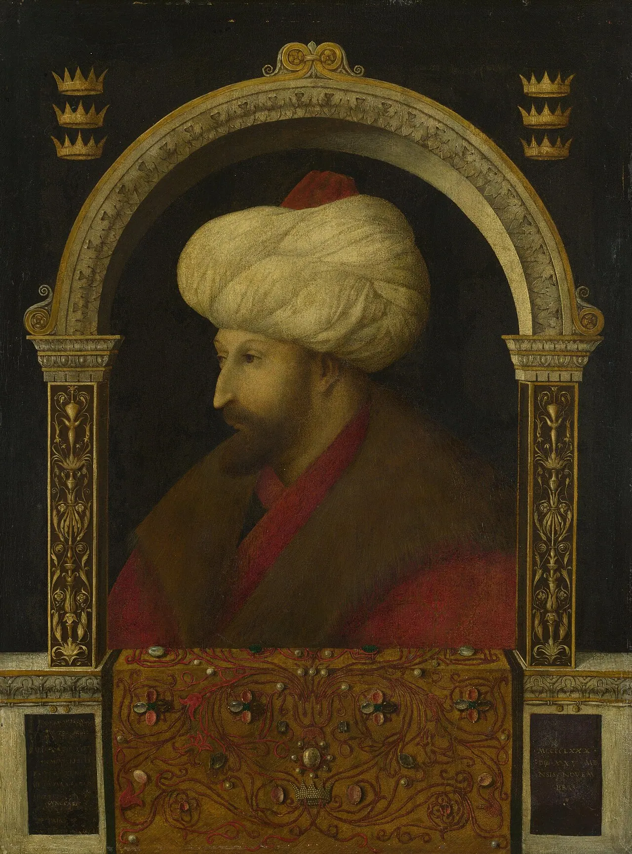 Fatih Sultan Mehmed'in yandan portresi