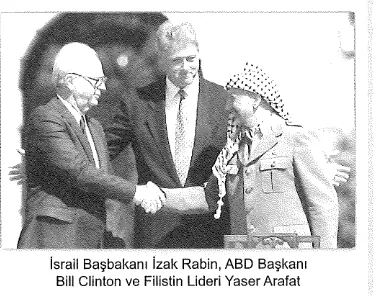 İzak Rabin, Bill Clinton ve Yaser Arafat