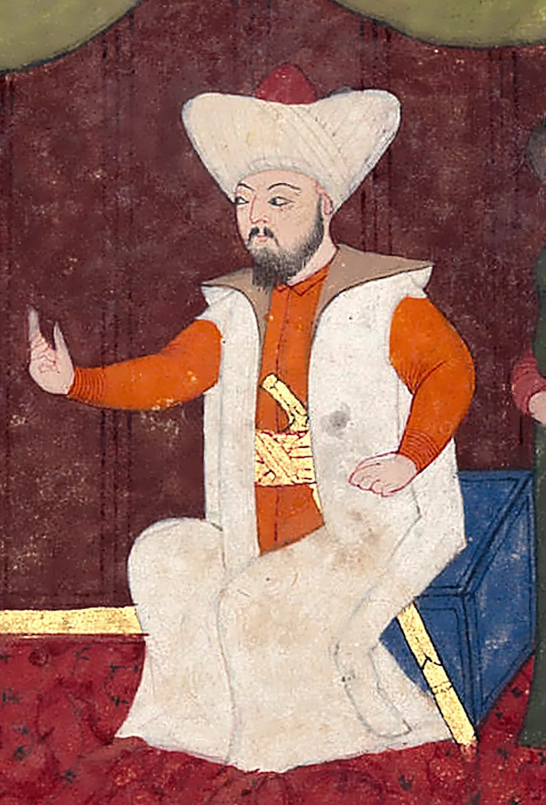 Ertuğrul Gazi'yi tahtta gösteren minyatür (1616)