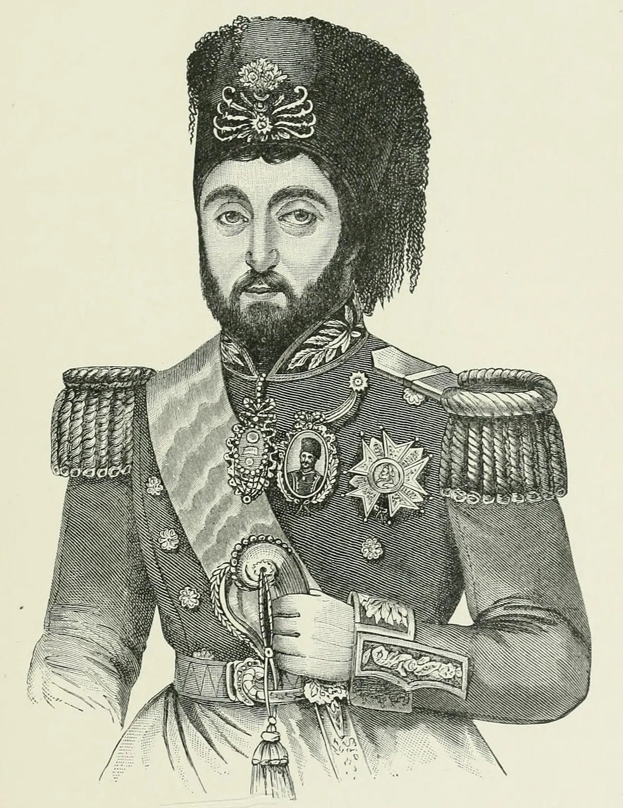 Mustafa Reşid Paşa'nın gravür portresi